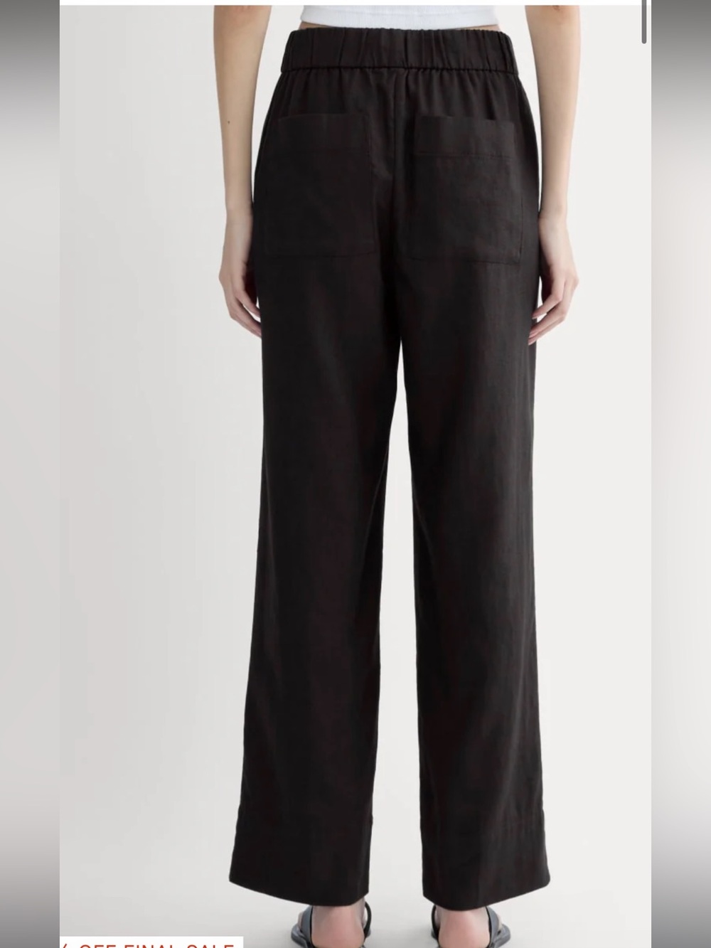 Everlane The Linen Easy Pant in Black - Picture 5 of 8